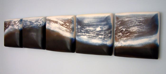 Landscape No 11 - Glazed Ceramics - 2004 - 160 x 30 x 10 cm