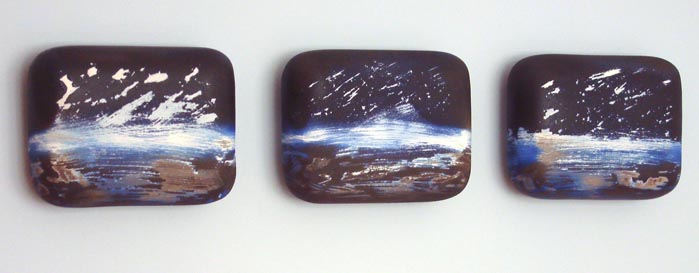 Moonlit Seascape - Glazed Ceramics - 2005 - 90 x 19 x 9 cm