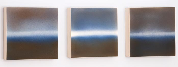 Large Landscapes - Glazed Ceramics - 2005 - 27 x 27 x 6.5cm each