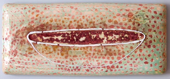 Red and Celadon Bowl - Glazed Ceramics - 2010 - 75 x 33 x 6 cm