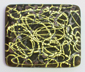 Yellow Circles Ceramic Wallpiece